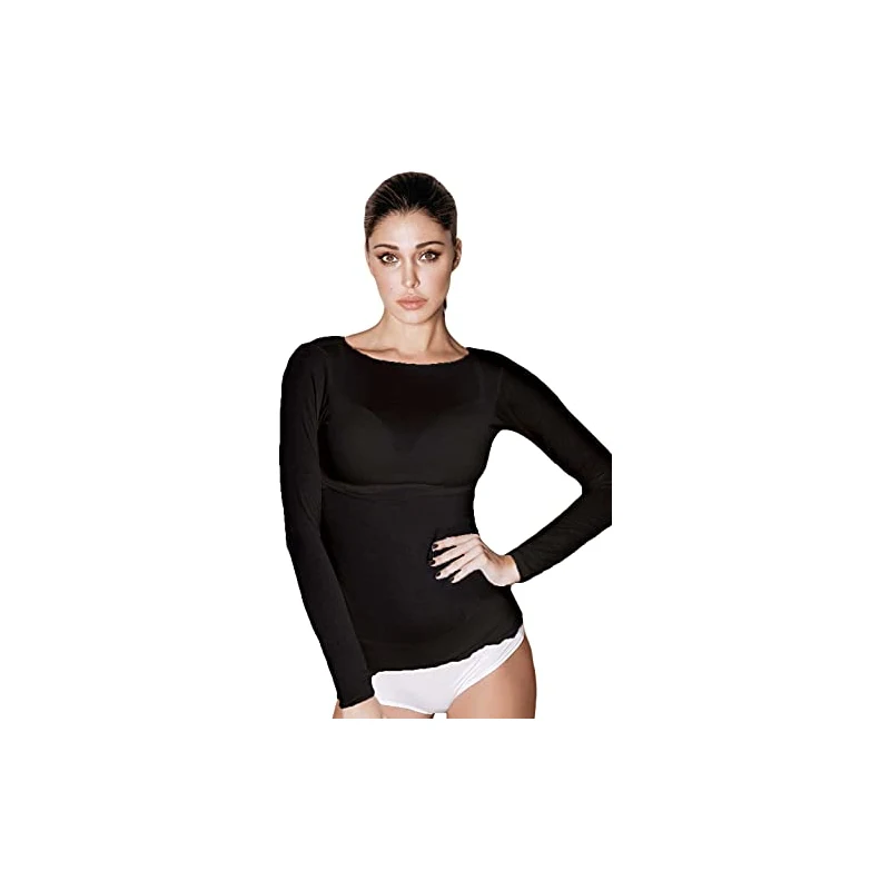 Cashmere Maglia Nera Sottogiacca JADEA Maglia Cashmere Manica