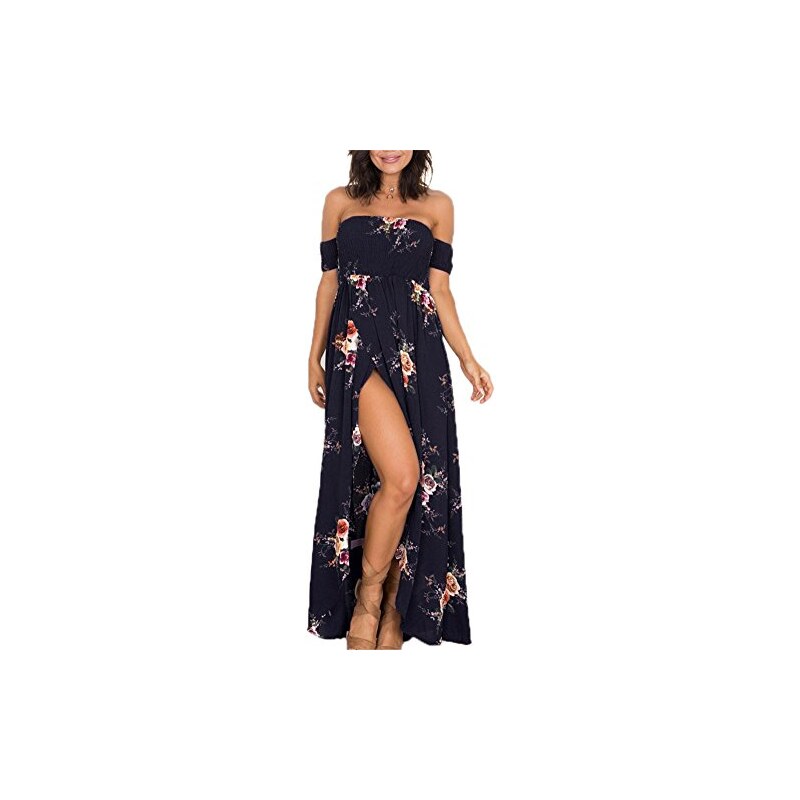 Abito da Spiaggia Vestiti con Stampa Floreale Bohémien Etnico Vestito Swing Beach Abiti Lunghi Vestiti Vacanza Spiaggia Festa Abiti Casual Abiti Sexy Bodycon Vestito Club Abito