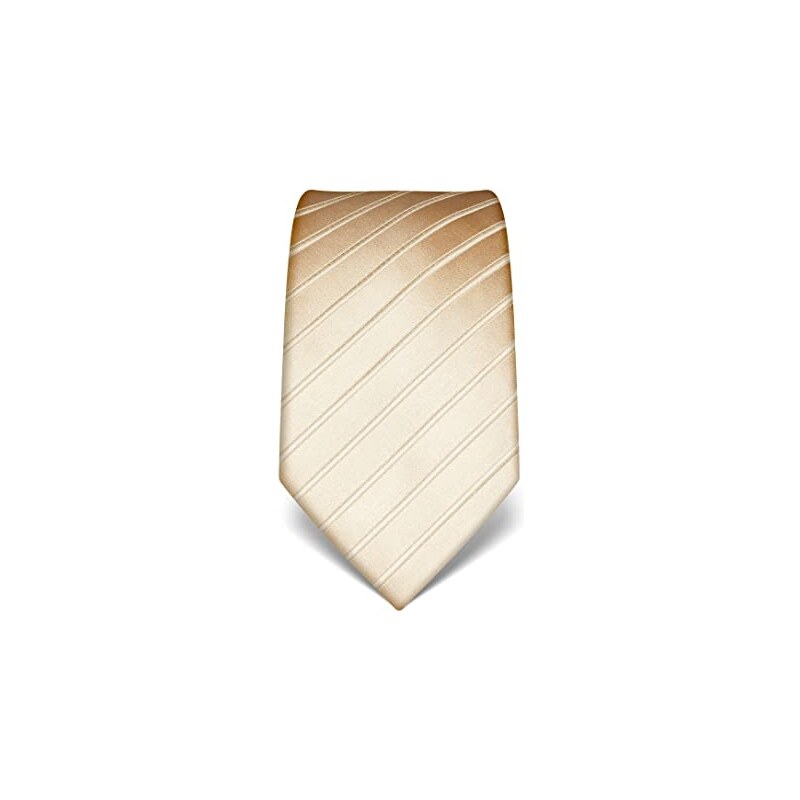 Vincenzo Boretti cravatta elegante classica da uomo, 8 cm x 15 cm, di pura seta di alta qualità, idrorepellente e antisporco, motivo a righe bianco