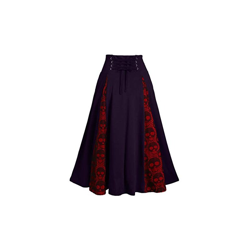 Pianshanzi Abito Retrò Da Donna, Medievale, Rockabilly, Lunghezza Del