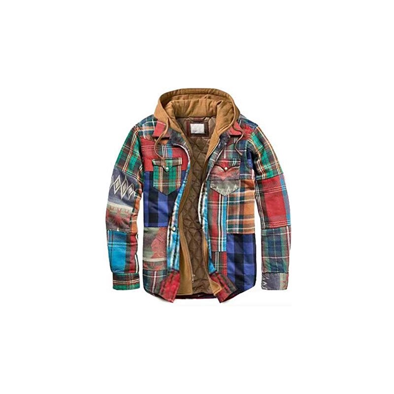 Cromoncent Camicia Uomo Casual A Quadri Flanella – Maniche Lunghe, Chiusura Con Bottoni, Tasca, Misto Cotone, Taglia M (Rosso) - 2