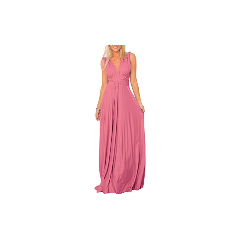 Abito Donna Boho Senza Spalle Con Stampa Floreale – Scollo A V Posteriore, Orlo Increspato, Chiffon