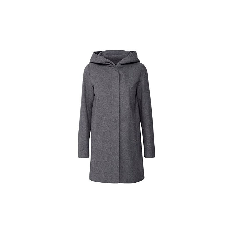 OXMO Nelina - Cappotto invernale da donna foderato in lana, Medium Grey Melange (201146), XS