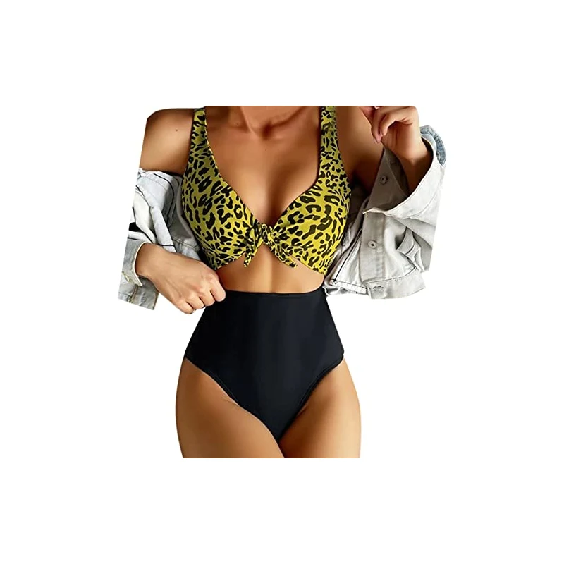 Costume Da Bagno Intero Donna Modellante - Reggiseno Imbottito Rimovibile, Vita Alta E Scollo A V | Controllo Pancia - Foto 4