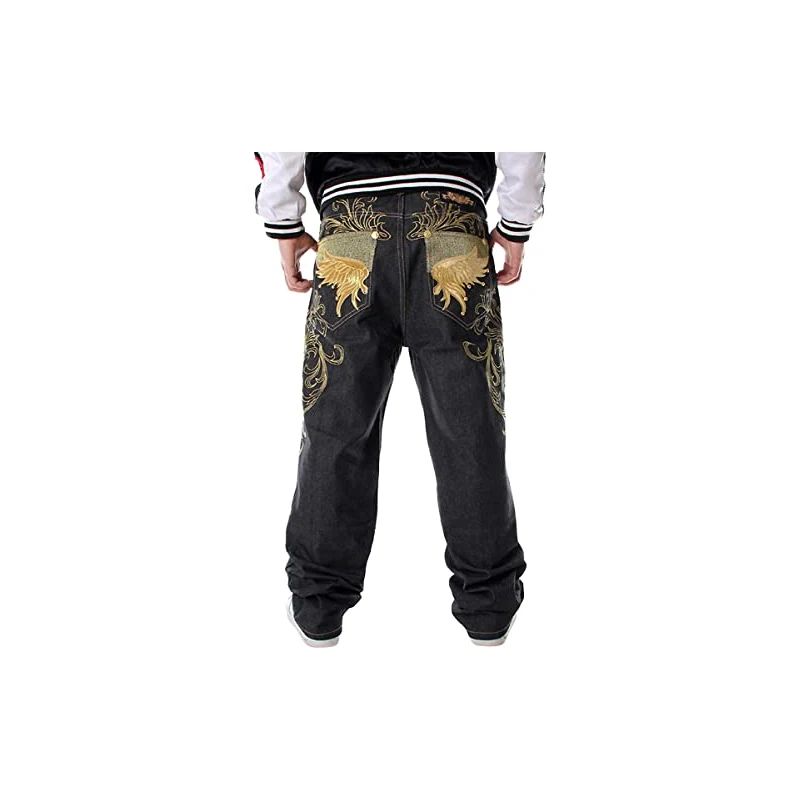ORANDESIGNE Uomo Hip Hop Jeans Pantaloni Stile Hipster Jeans Rap