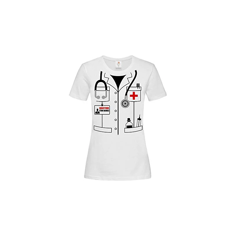 T-Shirt Personalizzata Con Nome – Camice Da Dottoressa Divertente – Regalo Per Laurea In Medicina