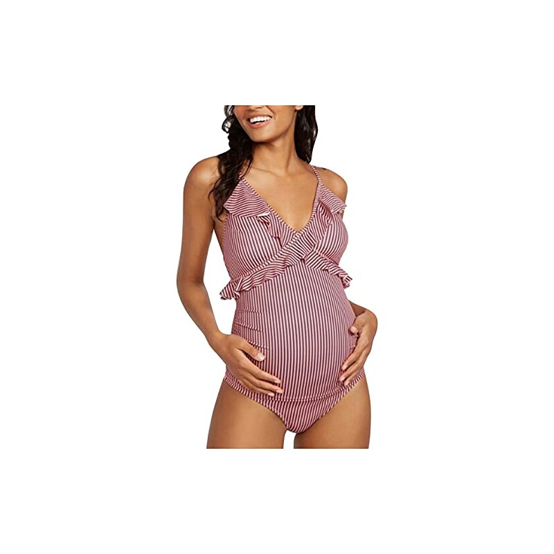 Ocean Blues Costume Intero Da Donna A Fascia Con Coppe Modellate – Controllo Pancia, Spalline Regolabili