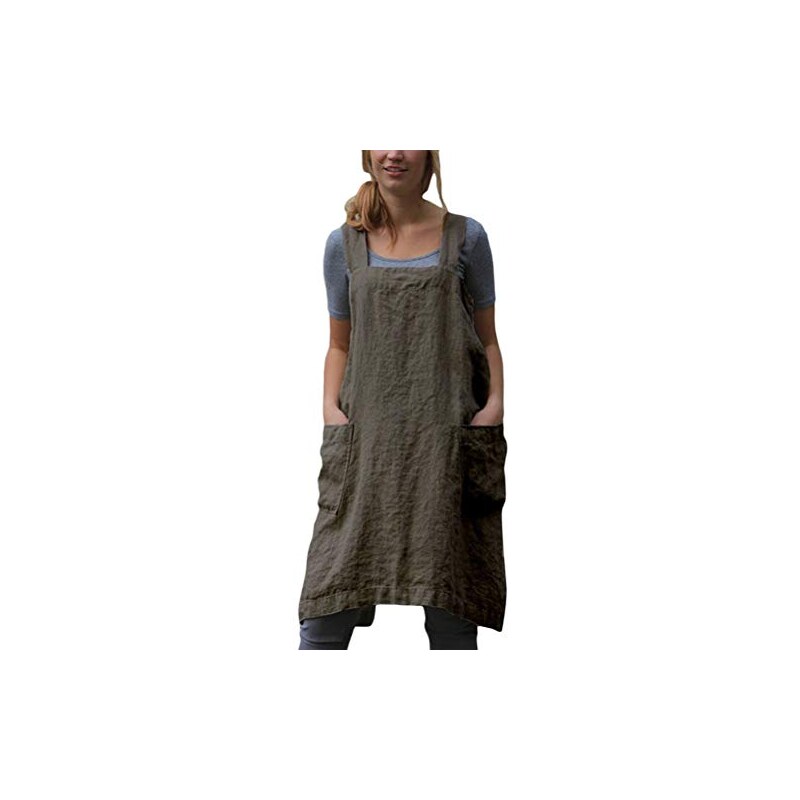 AXUHENGO Grembiule per unghie senza maniche da cameriera Donna AXUHENGO Grembiule per unghie senza maniche da cameriera Donna