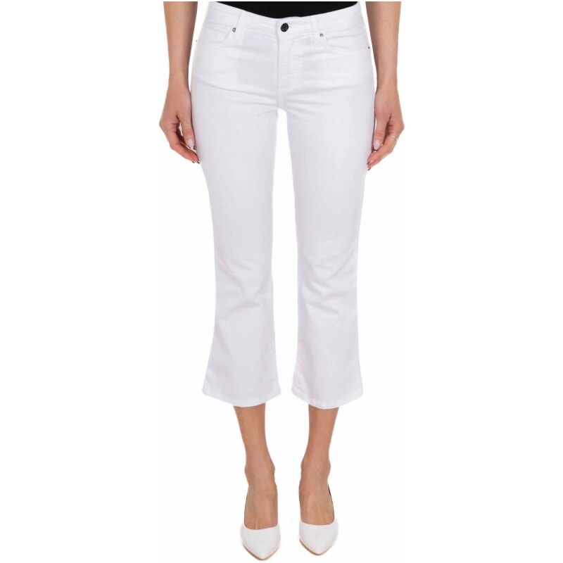 Armani Exchange JEANS FLARE CROPPED, BIANCO