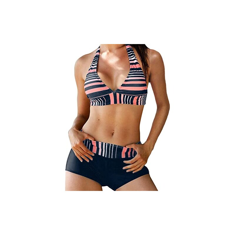 Costume Bagno Donna Bikini 2 Pezzi Vita Alta - Sportivo Ed Elegante | Per Spiaggia E Piscina