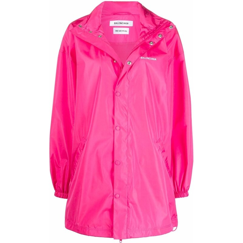 Balenciaga Giacca impermeabile con stampa - Rosa