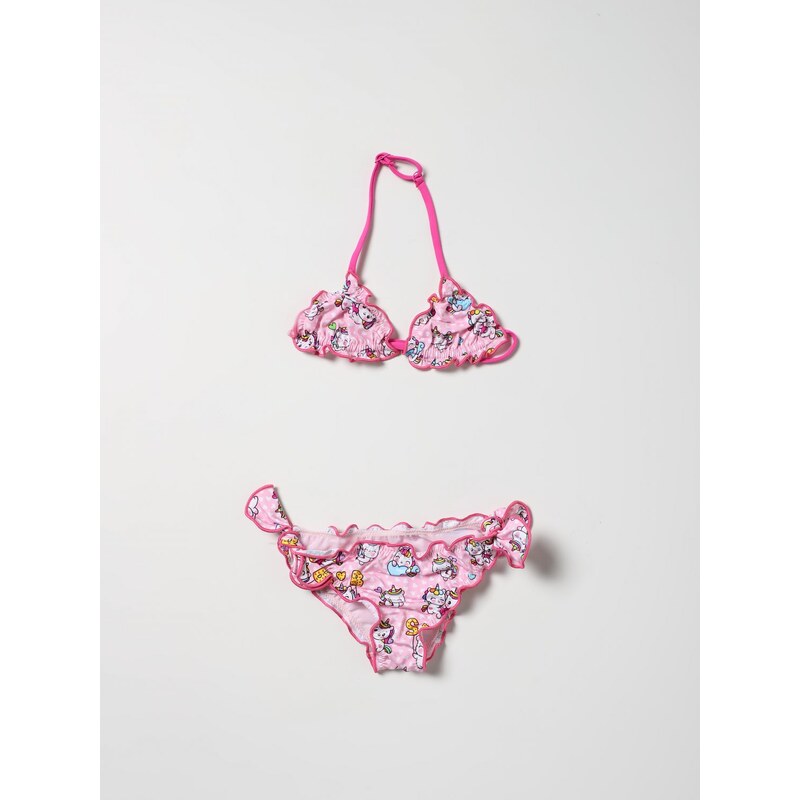 Costume Stampa Floreale Happy Cherry Bikini 3 Pezzi Bambina - Top Con Gonna, Stampa Floreale, Per Nuoto E Spiaggia Costume Bambina 3 Pezzi - 10