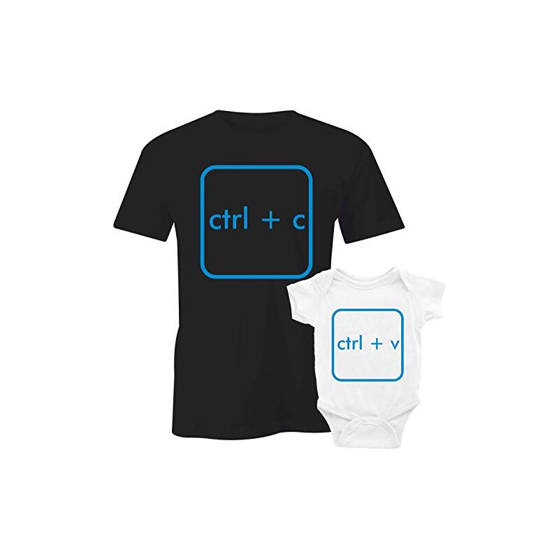 Coppia T-Shirt Papà E Body Figlio Festa Del Papà - Set Player 1 E Player 2 - Idea Regalo Originale