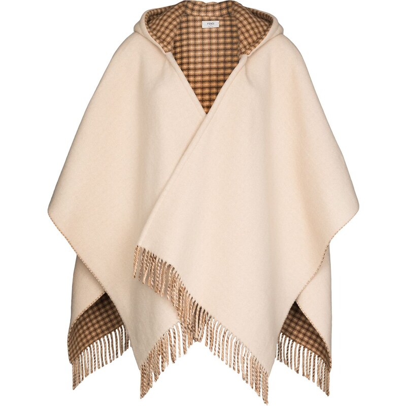 Fendi Mantella con cappuccio - Marrone. Donna
