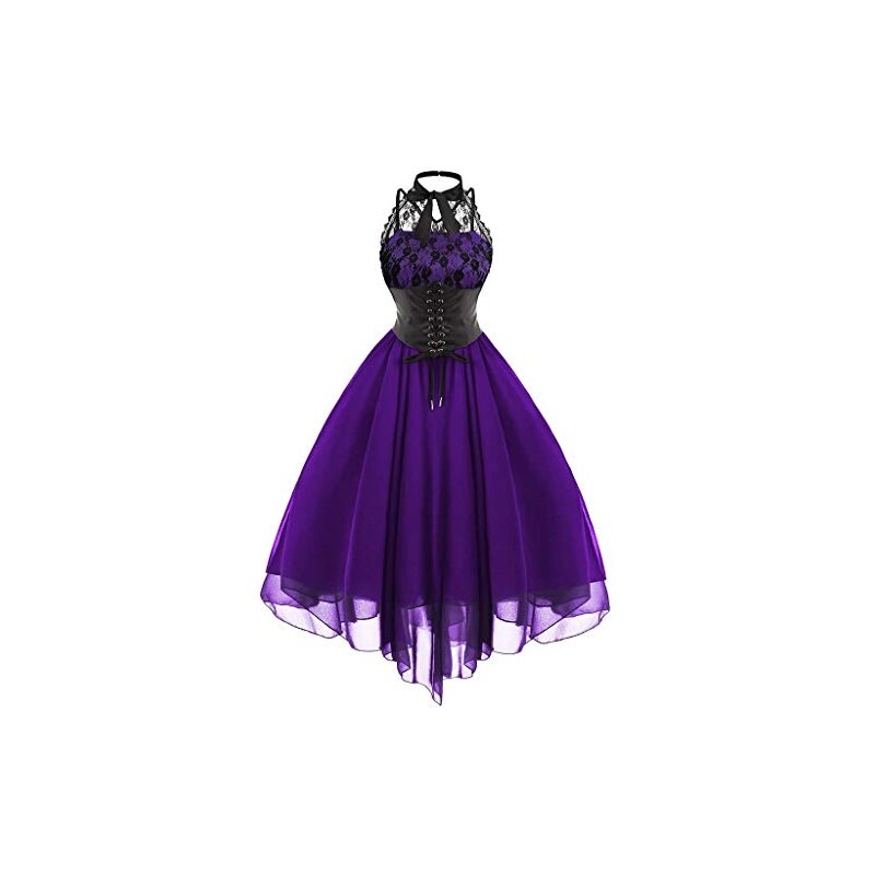 Vestito Gotico Donna Medievale Con Cappuccio - Costume Per Halloween E Carnevale, Stile Rinascimentale - Foto 3