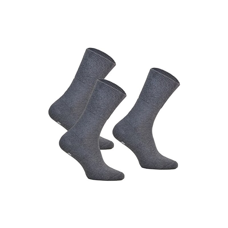 Roomy Socks Calzini Diabetici Uomo, Confezione 3 Paia, Nero, Taglia 10-13, J800L, New