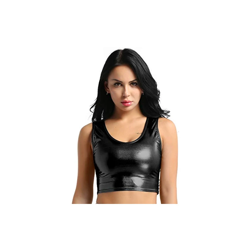 Freebily Camisole Donna Reggiseno Trasparente Sexy Hot Senza Spalline Crop Top Ragazza Estivo Canottiera Erotico Babydoll Lingerie per Sesso Canotta Pole Dance Tank Bianco Taglia Unica