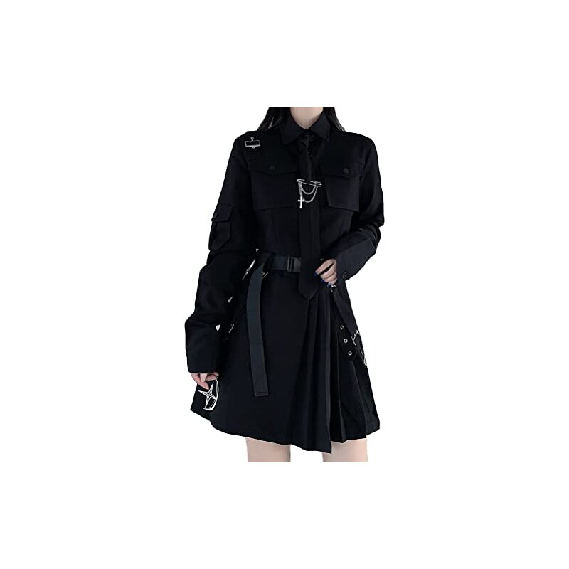 OIDEA Collana Collare In Pelle Uomo/Donna - Pendente Teschio E Piuma, Stile Gotico Punk, Nero E Argento
