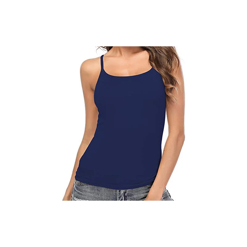 SLIMBELLE Donna Canotta con Reggiseno Integrato Spalline Regolabili ...