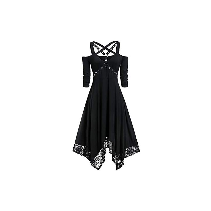 YCBMINGCAN Abito Gotico Da Donna, Costume Medievale, Abito Medievale Abito Medievale Con Maniche A Tromba Abito Rinascimentale Halloween Feste Costume Gotico A Maniche Lunghe 122817446