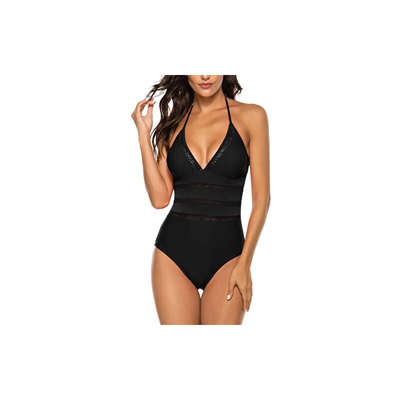 MJGkhiy Costume Da Bagno Donna Vita Alta Ruched Pancia Controllo Costume Intero Contenitivo Costume Bagno Intero Modellante Costume Intero Tinta Unita Push Up Imbottitura Monokini 119546542