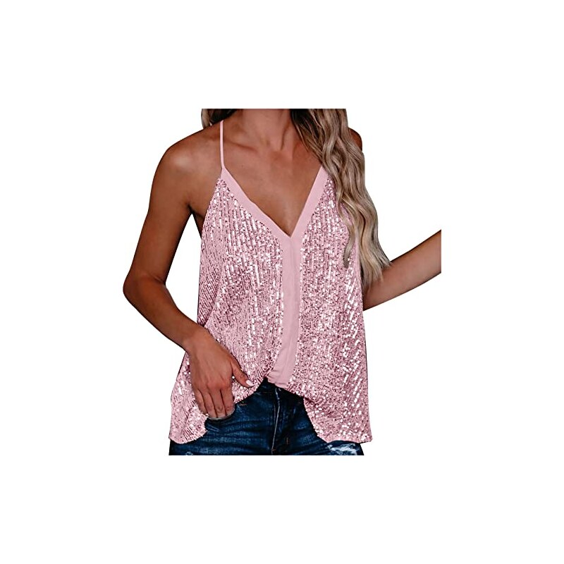 Coucoland - Abito da donna con scollo a V, senza maniche, stile Charleston, stile anni '20, con