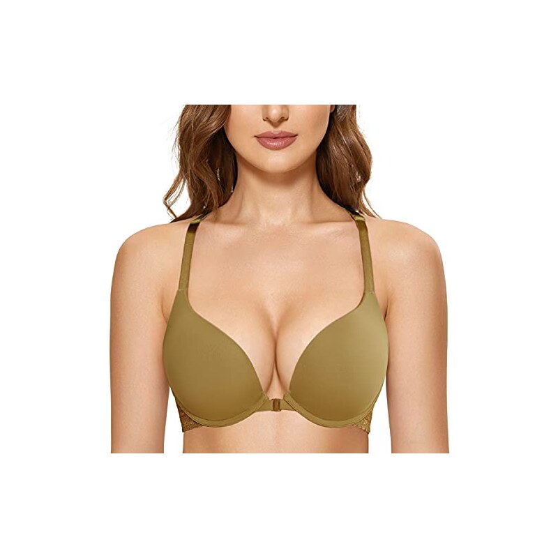 DOBREVA Bikini Top Donna A Costine Con Scollo Alto | Imbottitura Rimovibile, Spalline Larghe, Dorso Incrociato | Monokini Curvy Per Estate
