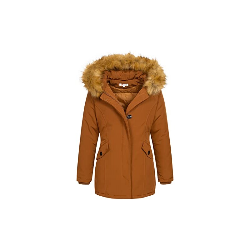 Kapuze Elara Parka Damen Mantel Kunstfell Elara Jacke Kurz