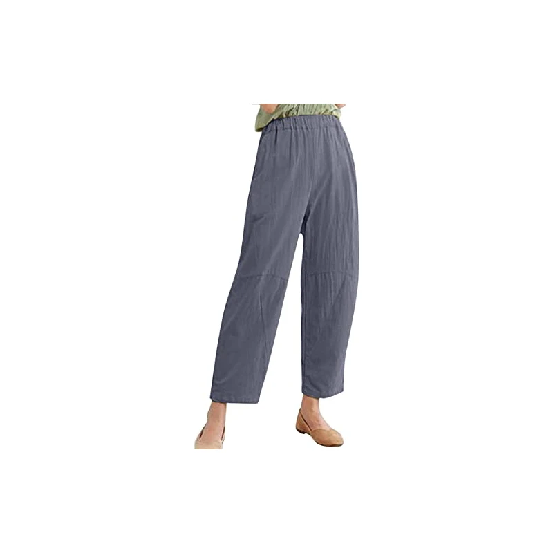 Acquista Pantaloni da donna elastici in vita con tasche Pantaloni harem casual larghi a gamba larga da donna in Italia a partire da 12