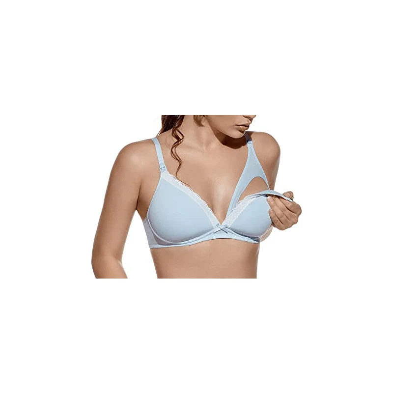 SELENE Reggiseno Allattamento Imbottito Senza Ferretto in Cotone