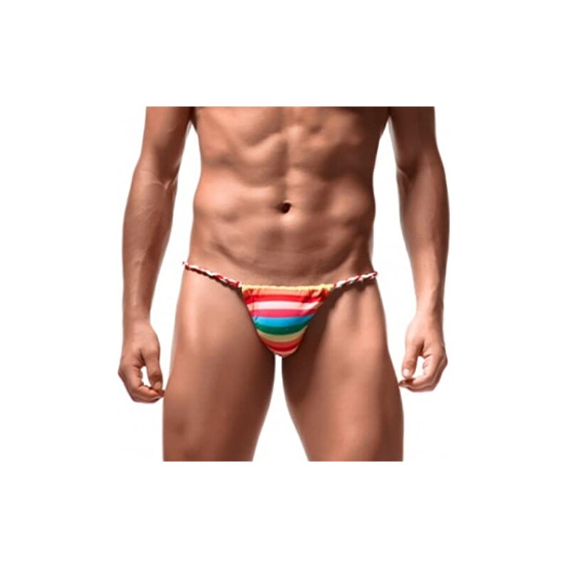 Mutandine Uomo Vita Alta Lucide - Perizoma Con Borsa - Nylon/spandex - Nuovi Senza Etichetta