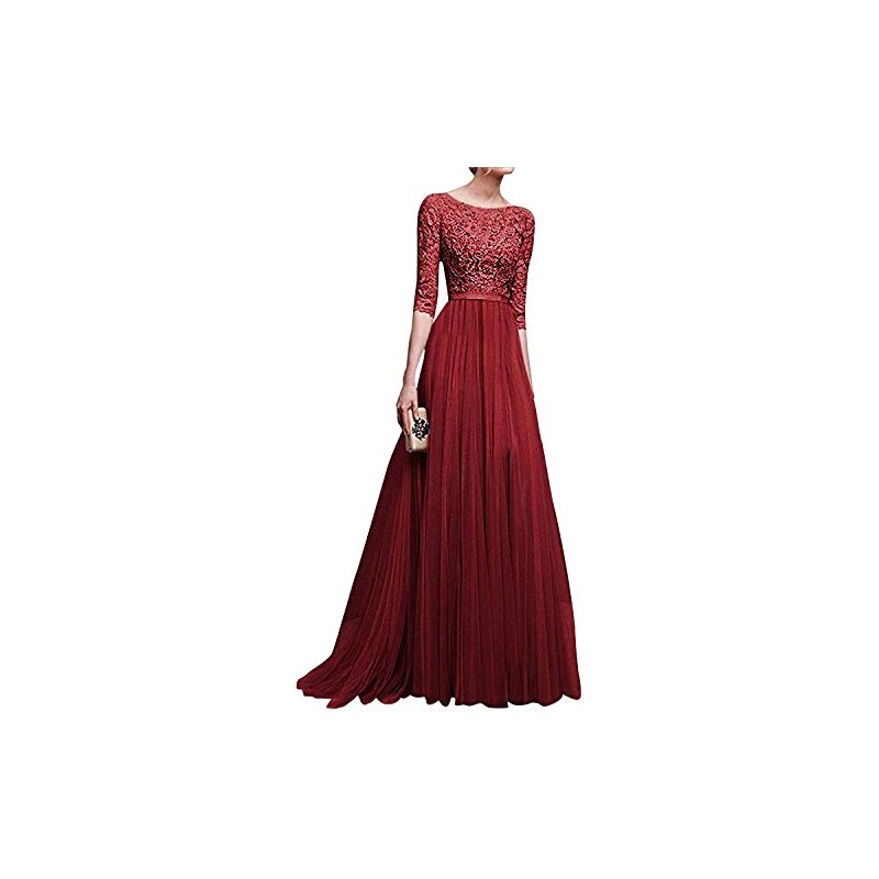 Robe De Cérémonie BGN Bordeaux à Paillettes Noires - Taille 40 - Neuf Avec étiquettes