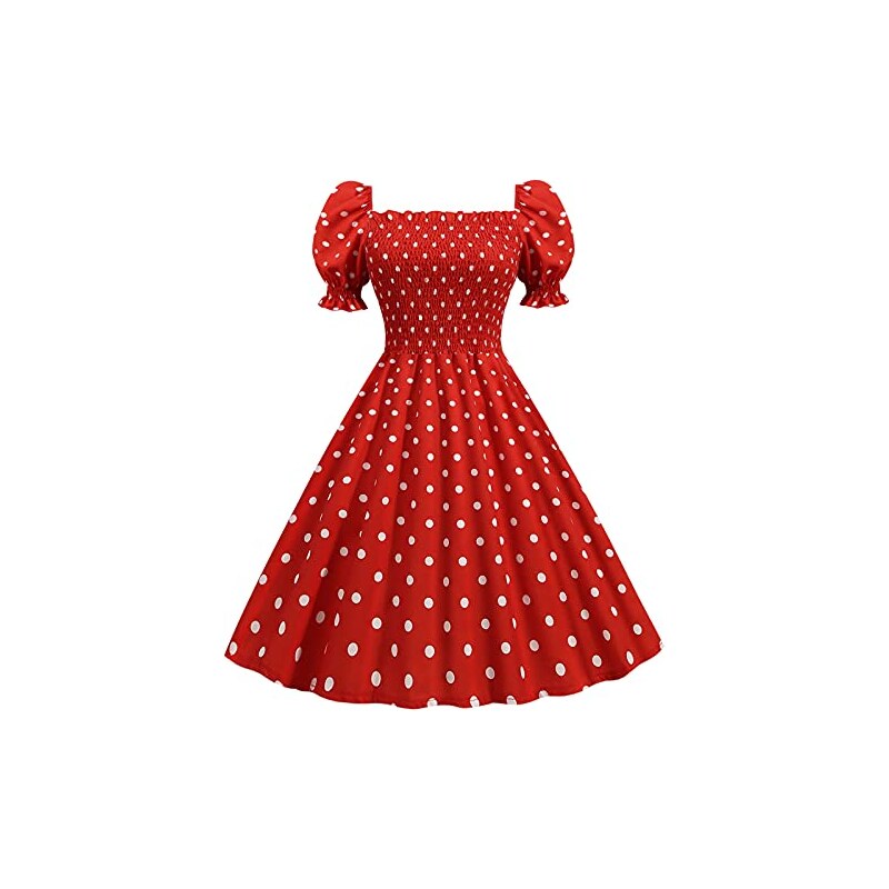 Abito Rockabilly Vintage Anni '50 Per Donna – Senza Maniche, A Pois, Con Gonna Svasata, Perfetto Per Cocktail E Matrimoni
