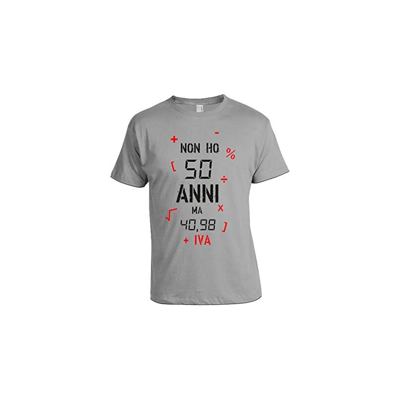 Puzzletee T-Shirt Compleanno 50 Anni - Maglietta Divertente In Cotone - Idea Regalo (Taglie Uomo/Donna/Bambino)