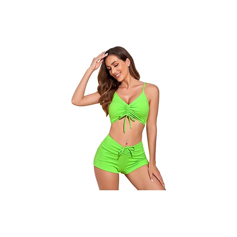 Trendyol Costume Da Bagno Donna In Maglia Tinta Unita - Nero, Scollo Quadrato, Taglie S