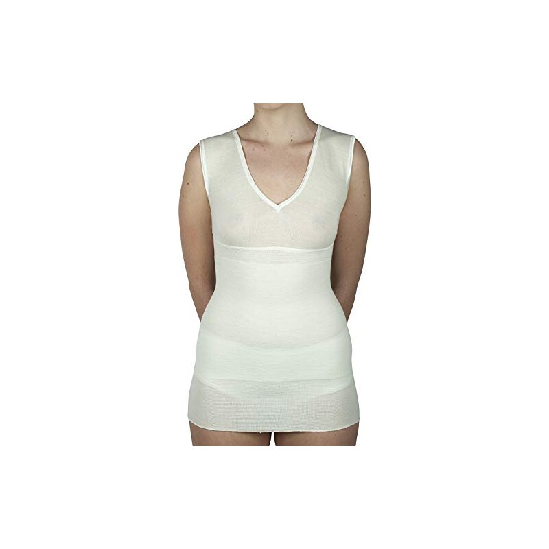 Canottiera Donna Top spalla stretta lana e seta Emmebivi 91401