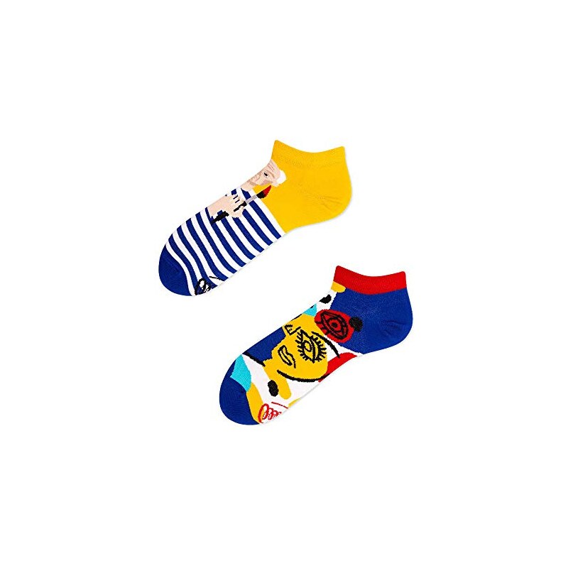 Many Mornings Calzini divertenti uomo colorati fantasmini Calze multicolori donna (39-42, Picassocks Low)