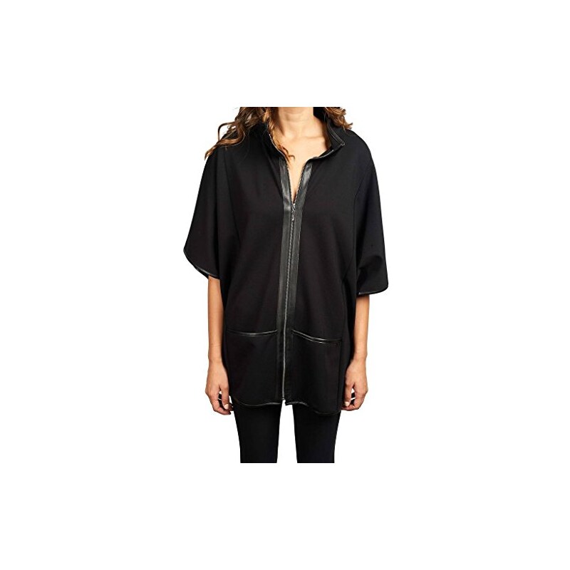 Top Da Spiaggia Hippie Donna In Cotone - Lavorato All'Uncinetto Con Motivo Floreale, Taglia 36 Nero