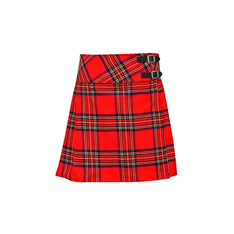 SHYNE KILTS U.K Gonna Kilt Scozzese Donna Lunghezza Ginocchio - Tartan Dress Gordon Nero Taglia 10