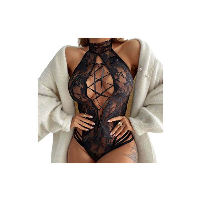 Ansenesna Donna Vita Media Tanga Guaina Mutande Contenitive Bodysuit Colore Solido Mutande Donna Cotone Set Lingerie Donna Pizzo Babydoll Aperto Stile Anteriore Aperto Lingerie Donna Sexy 118940406 - Foto 4