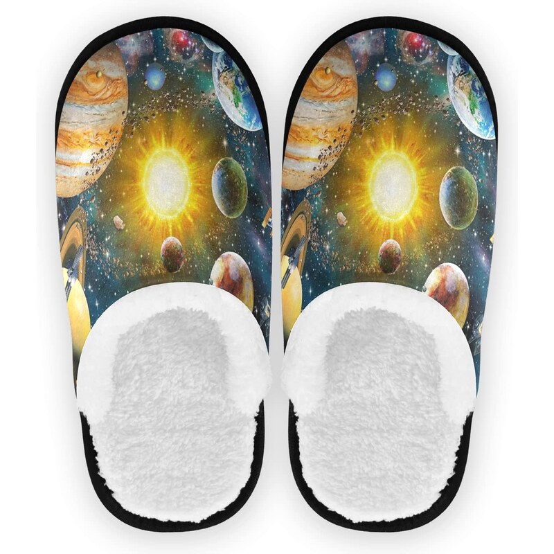 Moageme Pantofole in peluche per donna e uomo divertenti pantofole in peluche con suola antiscivolo, per la casa invernale calda per la famiglia