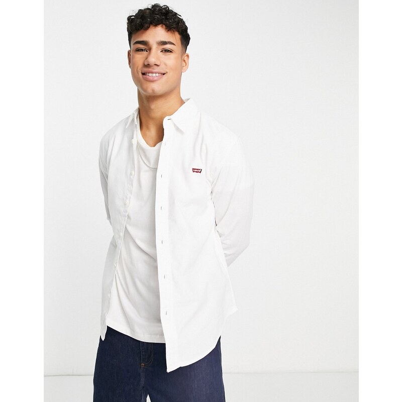 Levi's - Camicia Oxford bianca con logo piccolo-Bianco