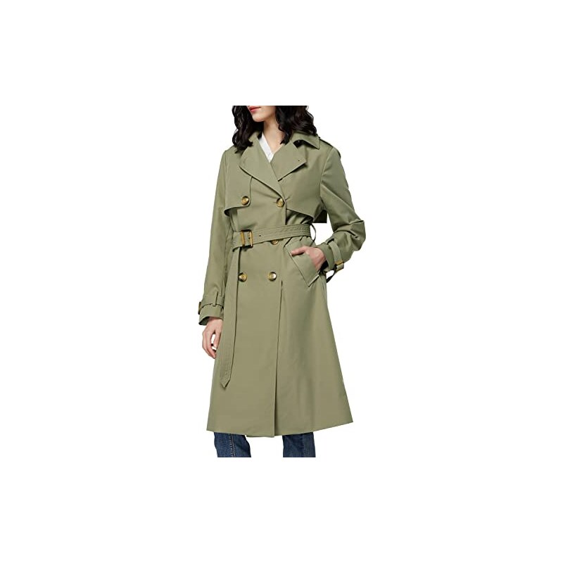Wuyuana Cappotto Sopra Il Ginocchio Trench Women Trench Cappotti Lanuginosi Per Le Donne - Foto 12