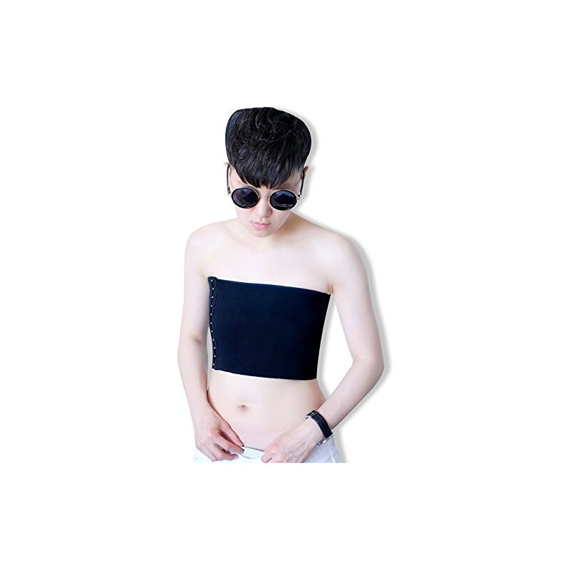 BaronHong Tomboy Trans Mesb Poitrine Mesh Poitrine Plus Grande Taille débardeur (Bleu, S