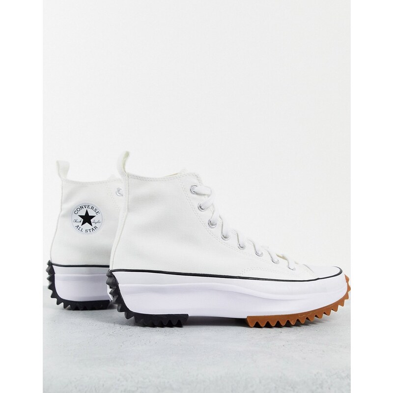converse platform bianche alte