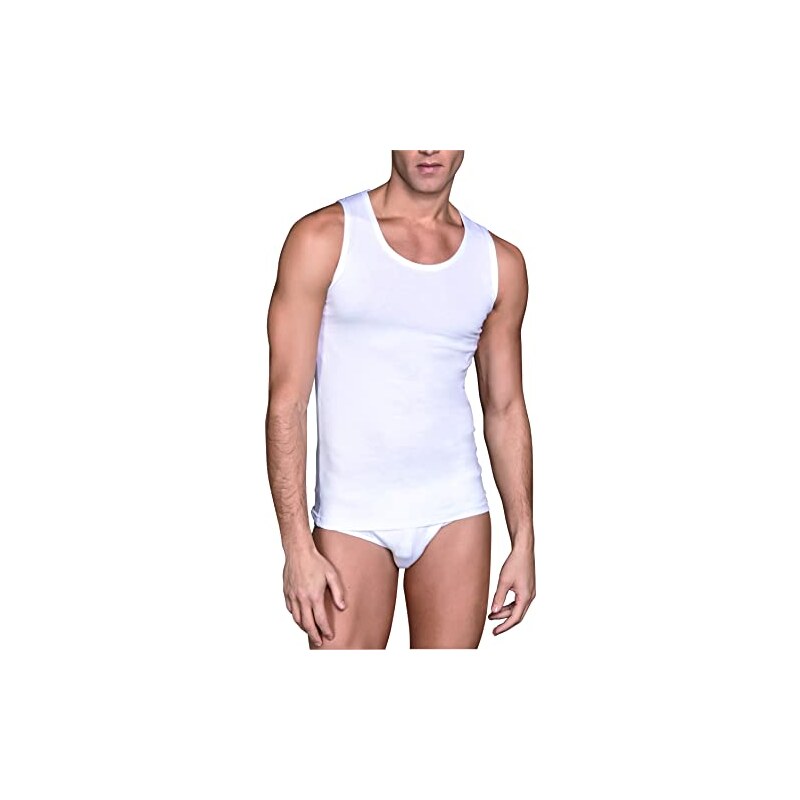 Canotta intima 100% Cotone spalla larga per taglie forti | Cagi 71106