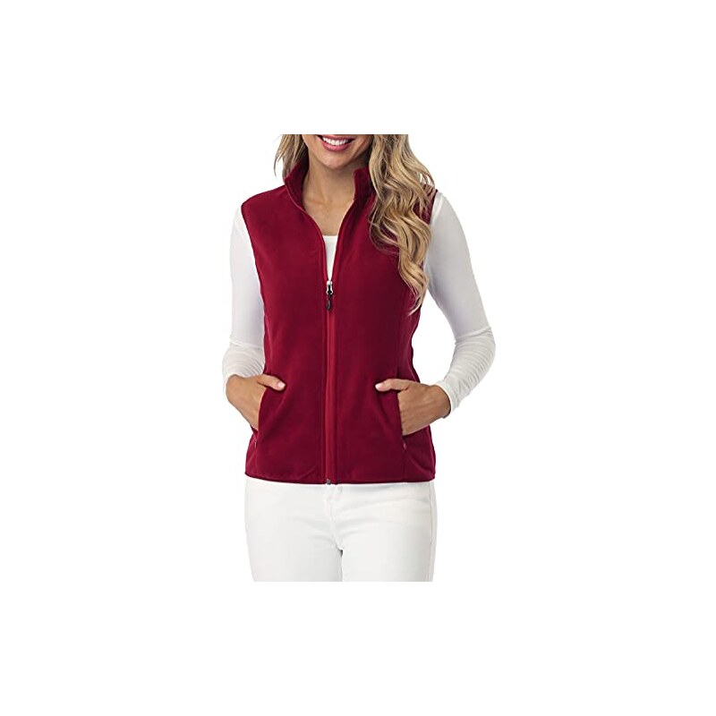 fuinloth Gilet Donna in Pile Smanicato Elegante Invernale Sportivo