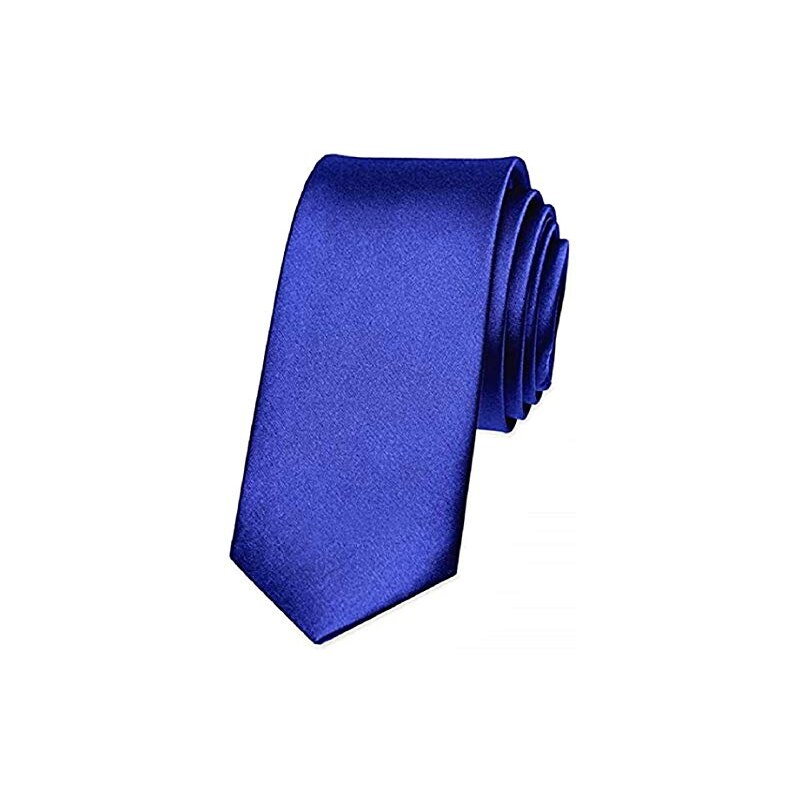 Hikaro Cravatta da uomo sottile realizzata a mano effetto seta 6 cm