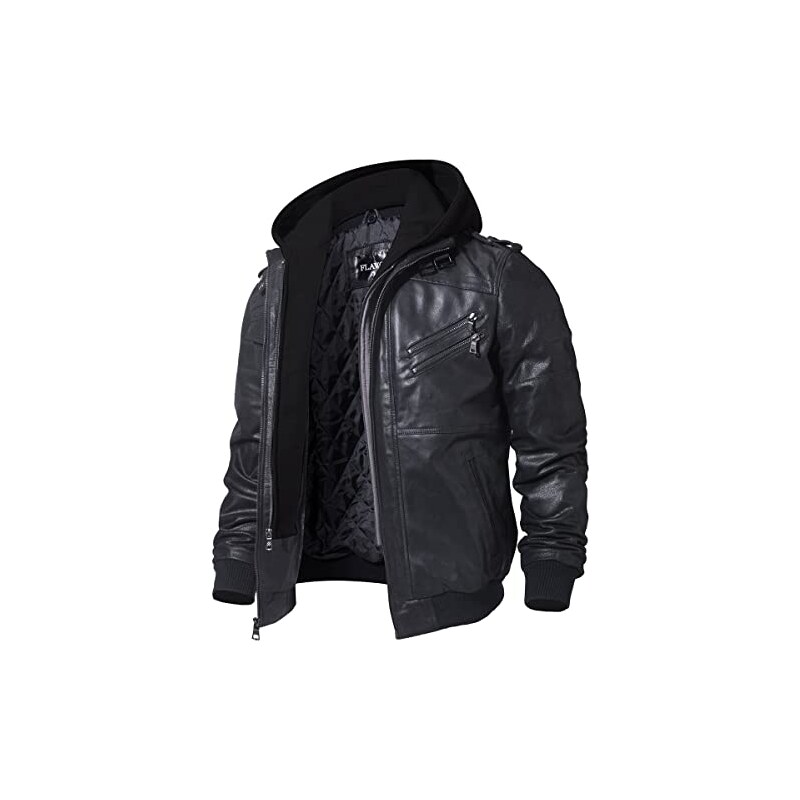 Giacca Biker Giubbino Di Pelle Vera FLAVOR Giacca Di Pelle Vera