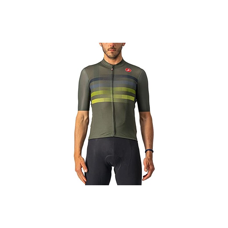 CASTELLI Maglia Lunga Uomo Traguardo Jersey FZ - Tessuto Tecnico Per Ciclismo